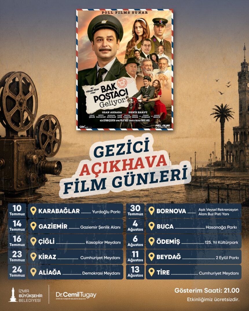 İzmir Sokaklarında Sinema Şöleni: Gezici Açıkhava Film Günleri Başlıyor